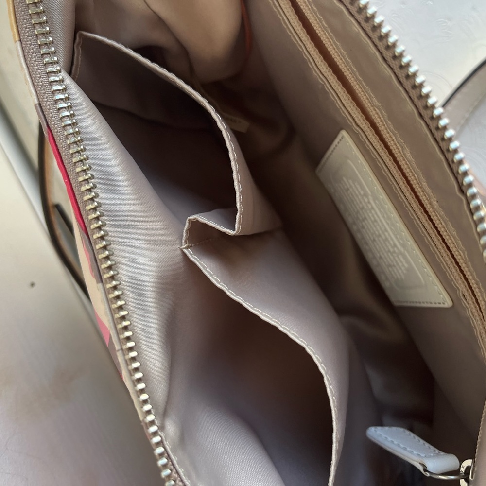 Coach Multi Color Spring Should Bag With Strap - image 8